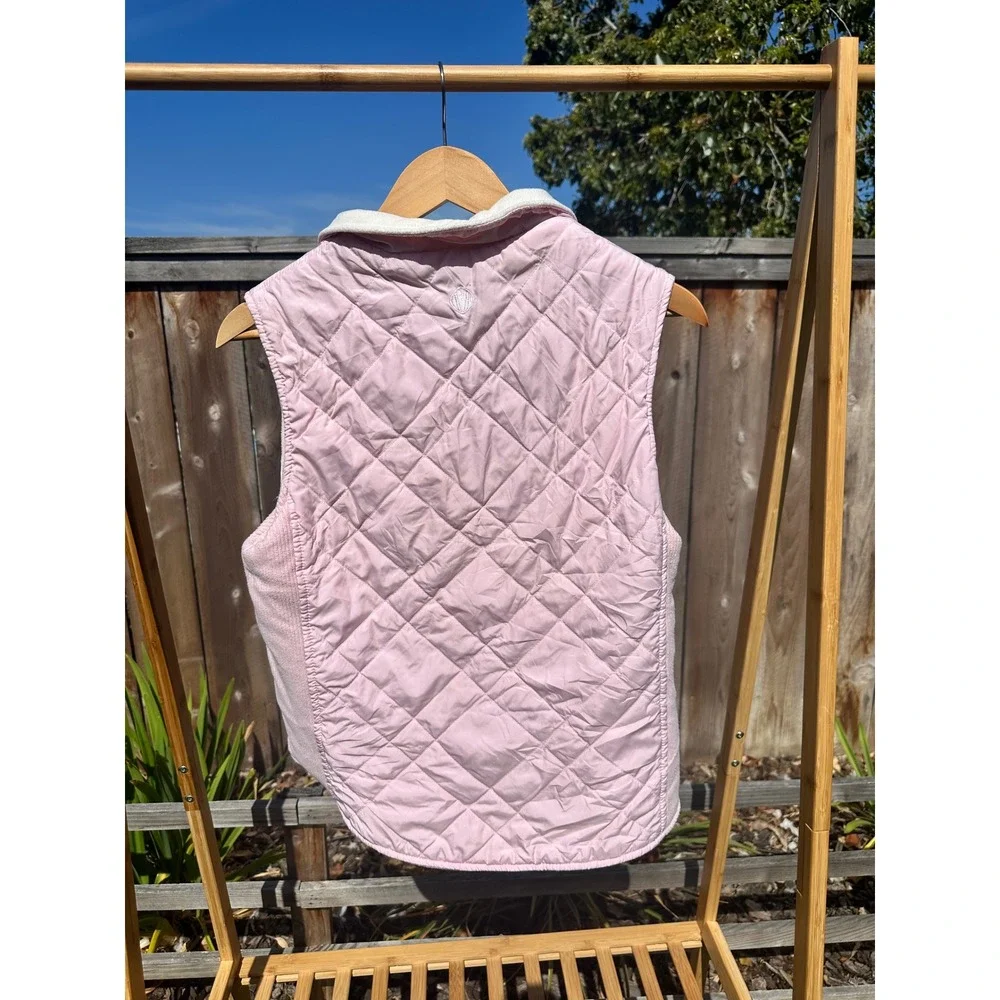Sunice Reversible Quilted Fleece Vest Women Small Pink The Vintage Club Golf